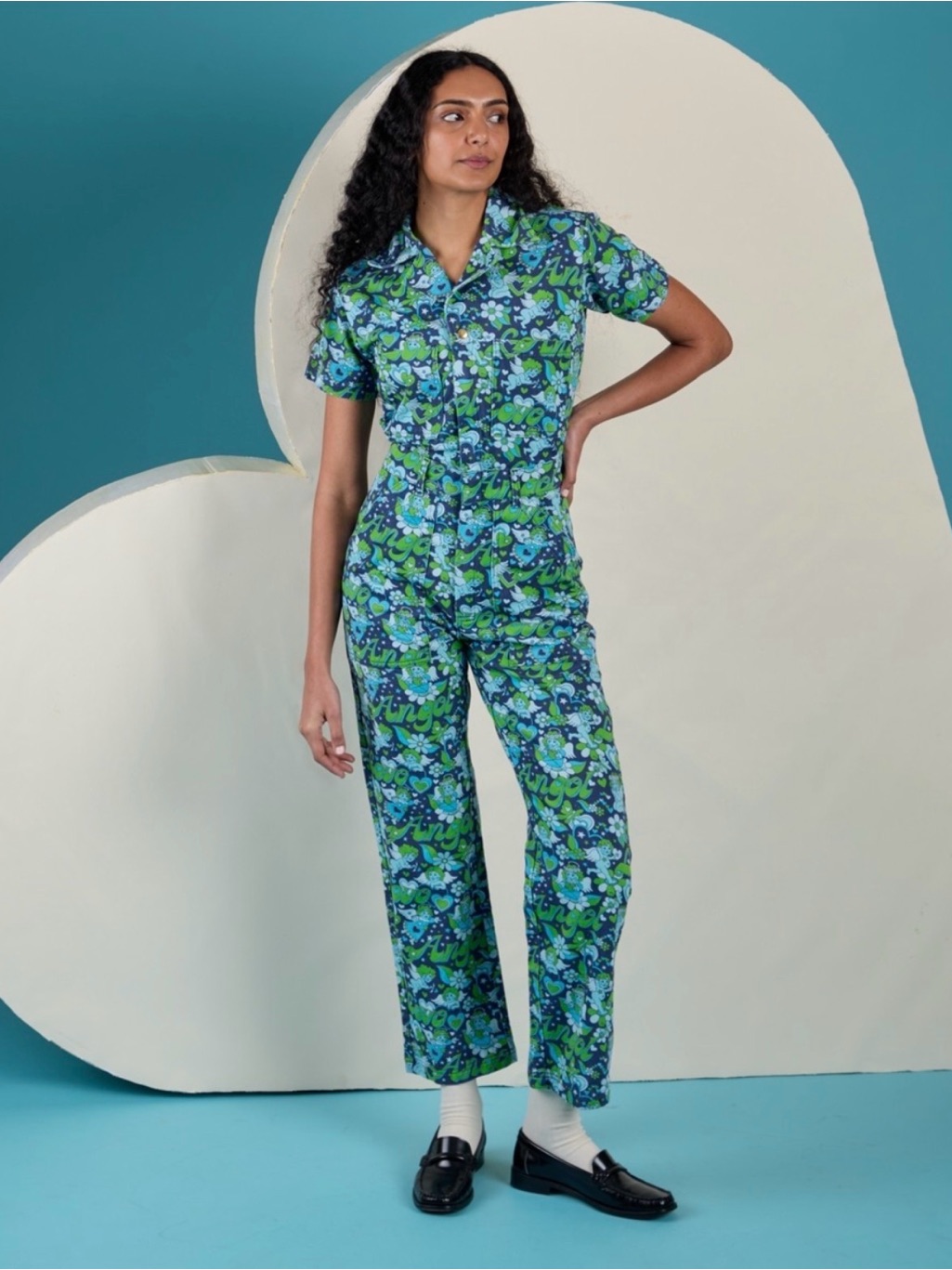 Big Bud Press Angel Print Short Sleeved Jumpsuit Size 2xl